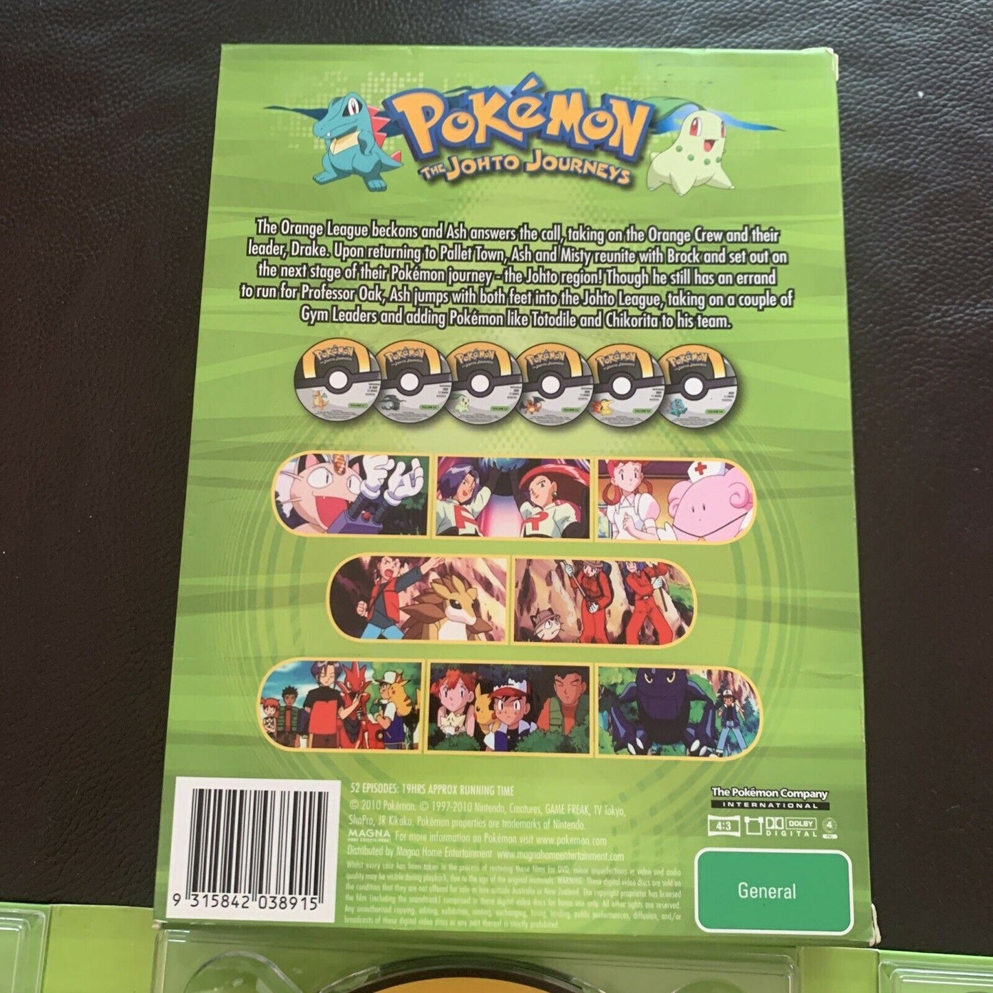 Pokémon - Johto Journeys : Season 3 (DVD, 2010, 6-Disc Set) Region 4