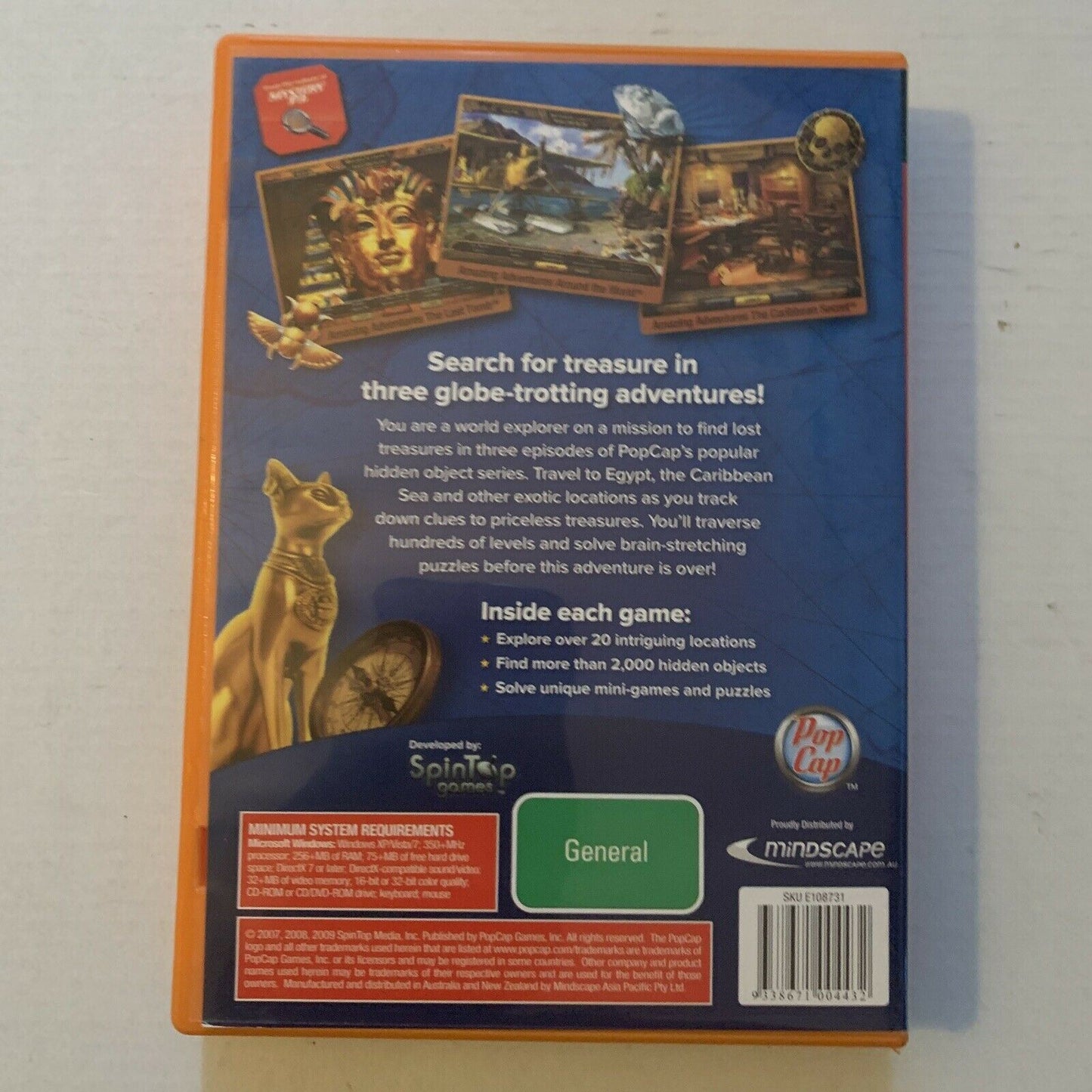 Hidden Object Game Amazing Adventures: Lost Tomb, Around The World, Caribbean PC