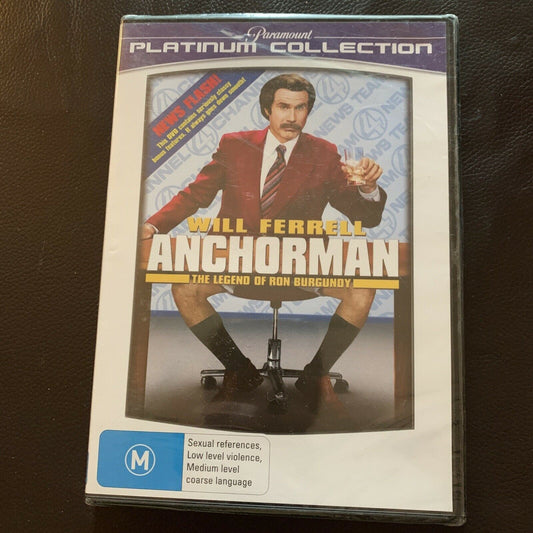 *New Sealed* Anchorman - The Legend Of Ron Burgundy (DVD, 2005) Region 4