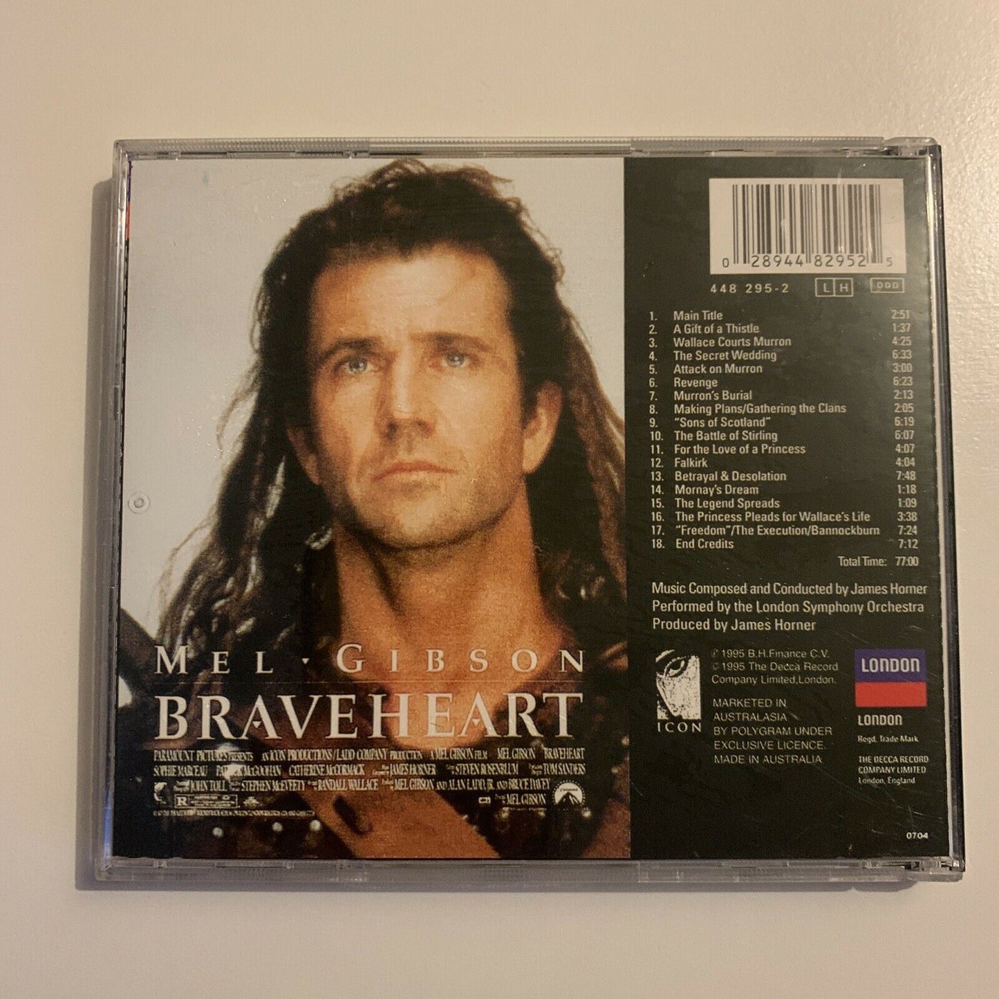 Braveheart [Original Movie Score] by James Horner (CD, May-1995, PolyGram)