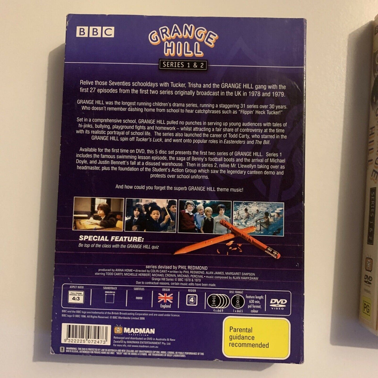 Grange Hill : Series 1 & 2 (DVD, 1979, 5-Disc Set) BBC Region 4