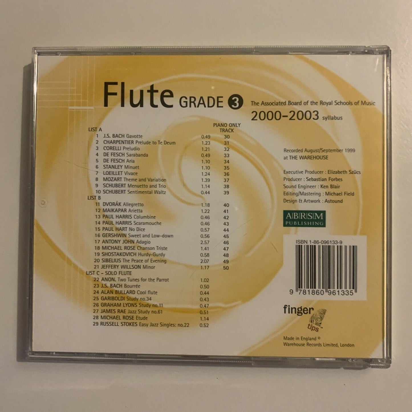 Royal Schools Of Music: Flute Grade 3 2000-2003 Syllabus CD