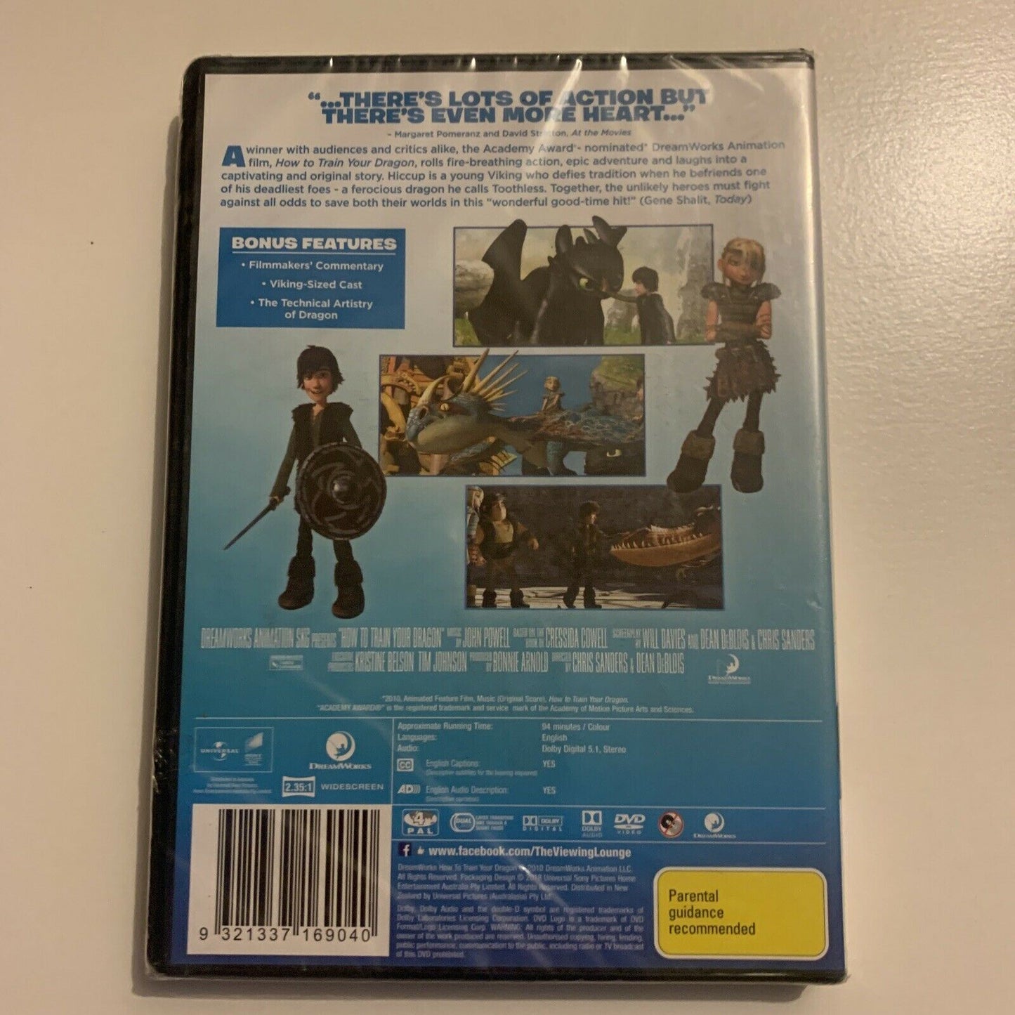 *New Sealed* How To Train Your Dragon (DVD, 2010) Region 4