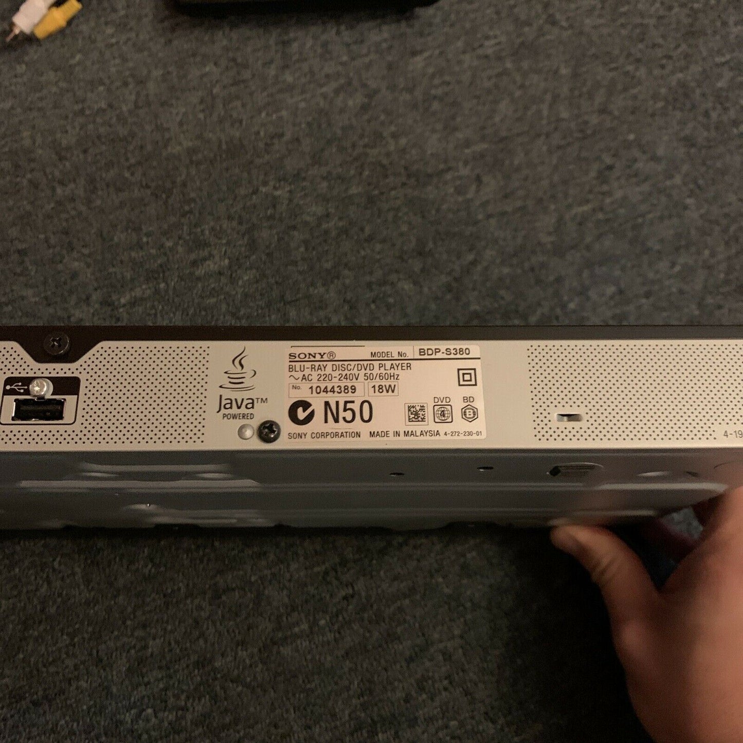 Sony BDP-S380 Bluray Disc DVD Player With Remote