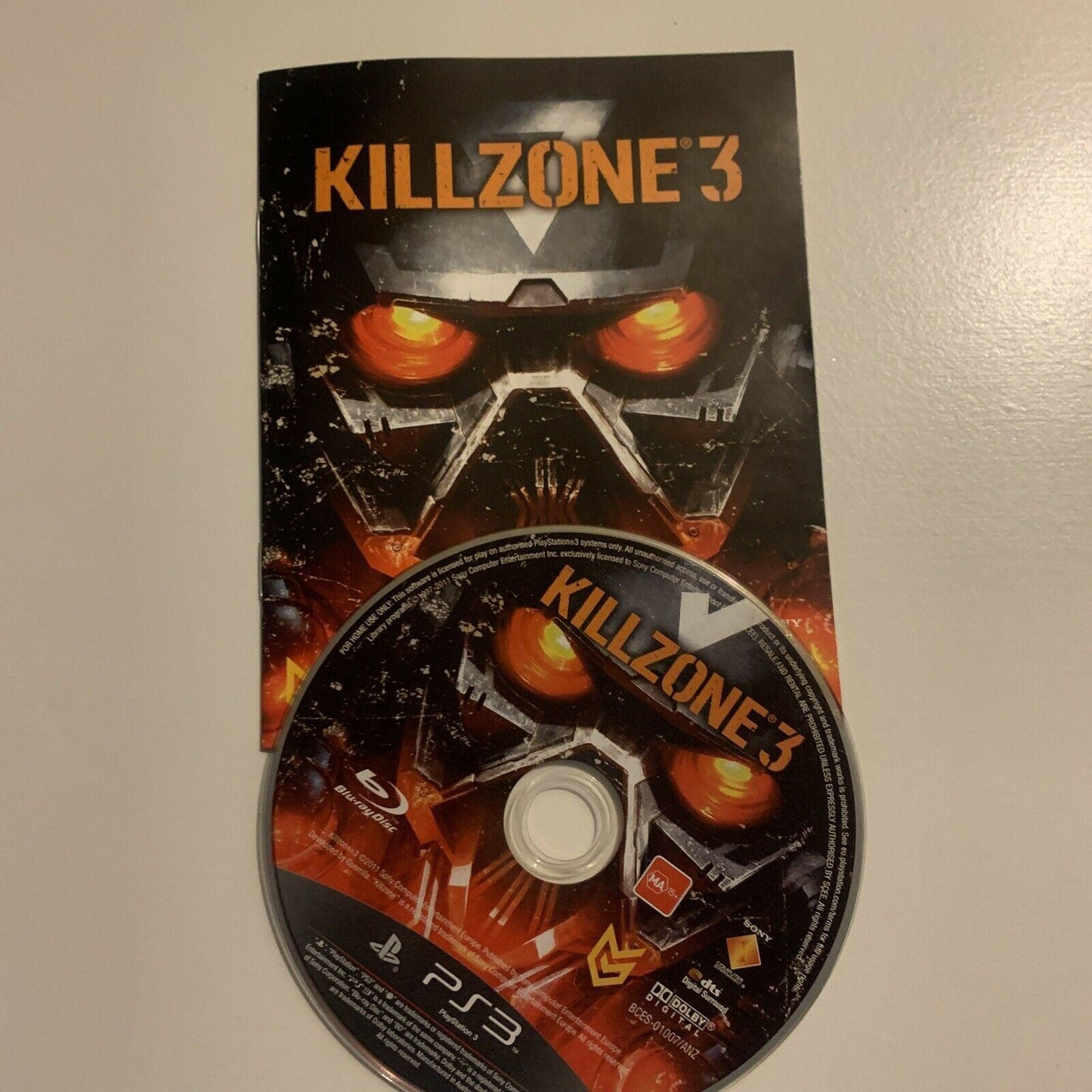 Killzone 3 PS3 Playstation 3 With Manual