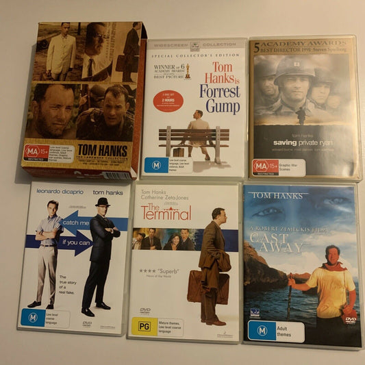 5 DVDs Tom Hanks Collection: Forrest Gump / Catch Me If You Can  / Terminal...
