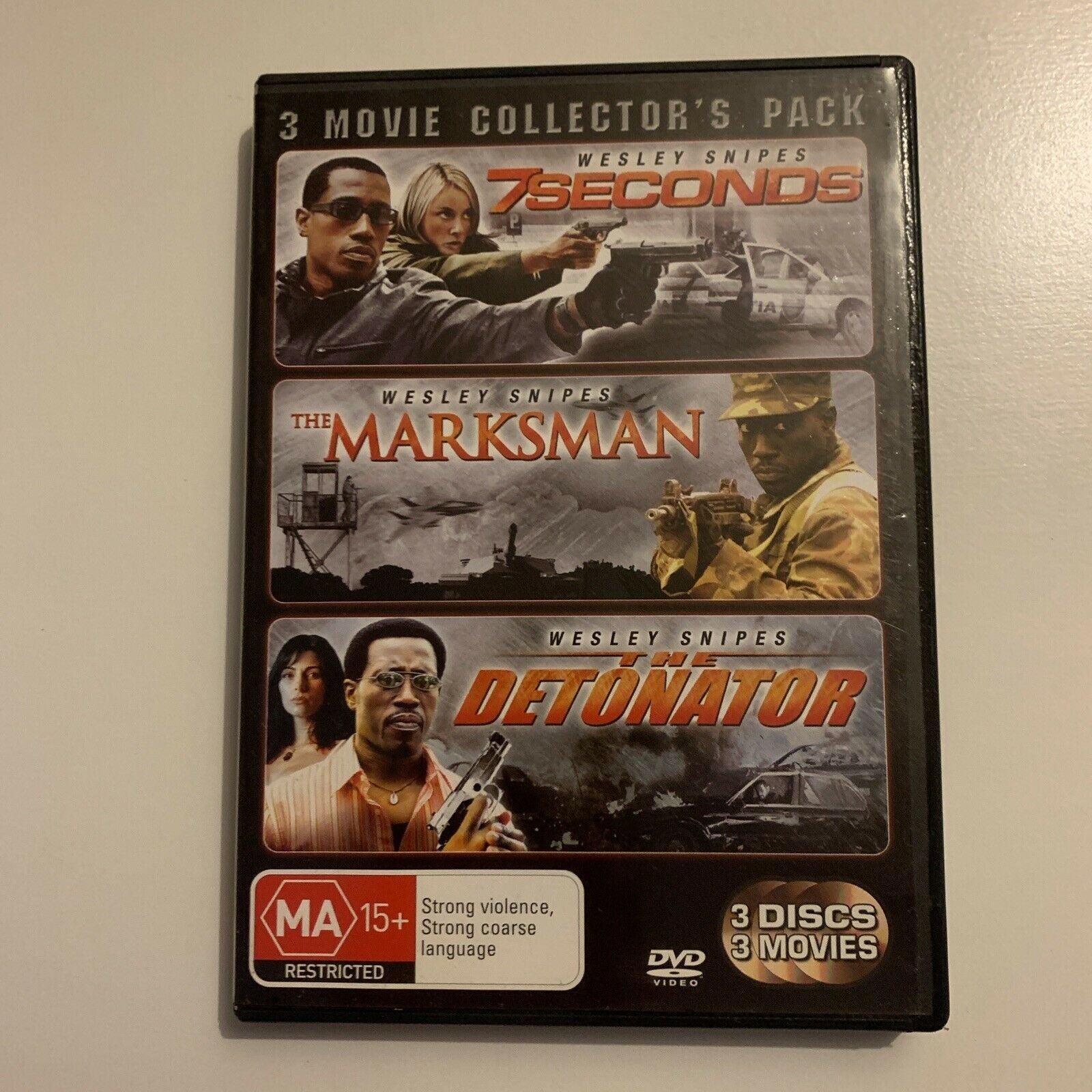 Wesley Snipes: 7 Seconds / The Marksman / The Detonator (DVD, 2007, 3 ...