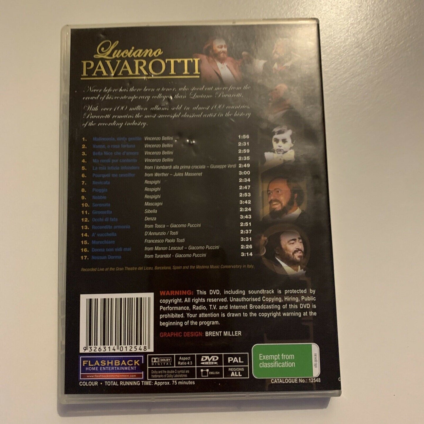 Luciano Pavarotti - Biography of Luciano Pavarotti (DVD, 2006) All Regions