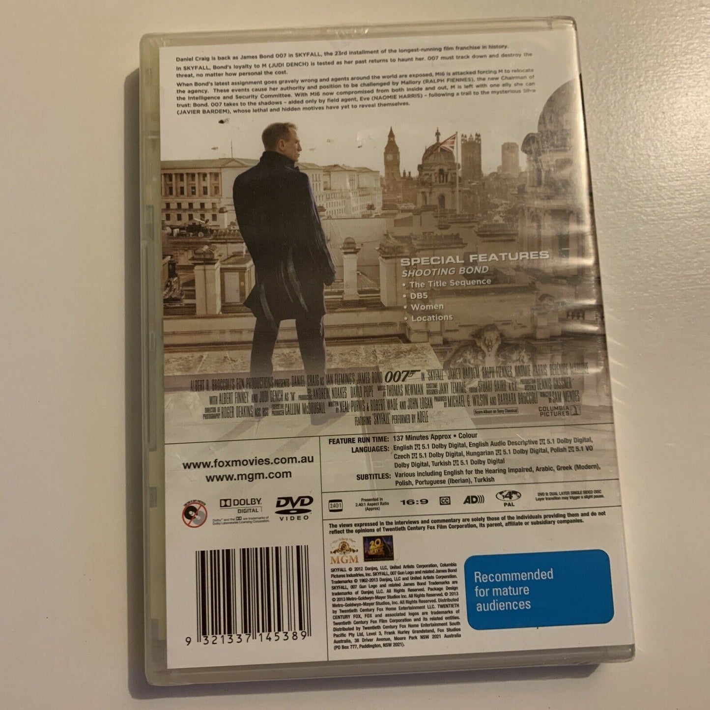 *New Sealed* Skyfall - 007 James Bond (DVD, 2012) Daniel Craig Region 4