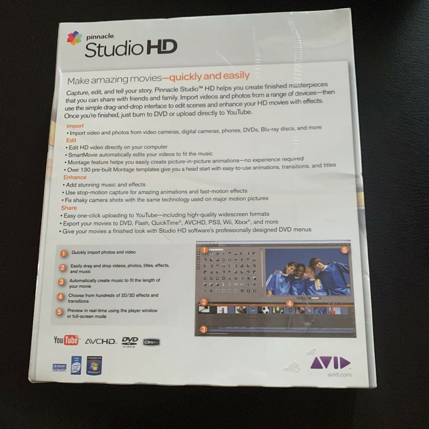 *New Sealed* Pinnacle Studio HD PC DVDROM - Video Editing Software