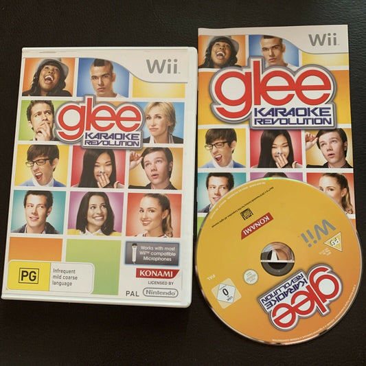 GLEE Karaoke Revolution Nintendo Wii PAL Game Wii U Compatible With Manual