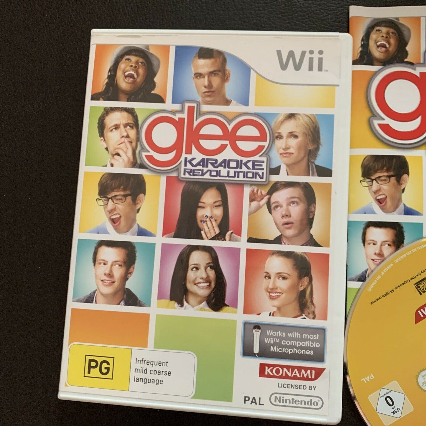 GLEE Karaoke Revolution Nintendo Wii PAL Game Wii U Compatible With Manual