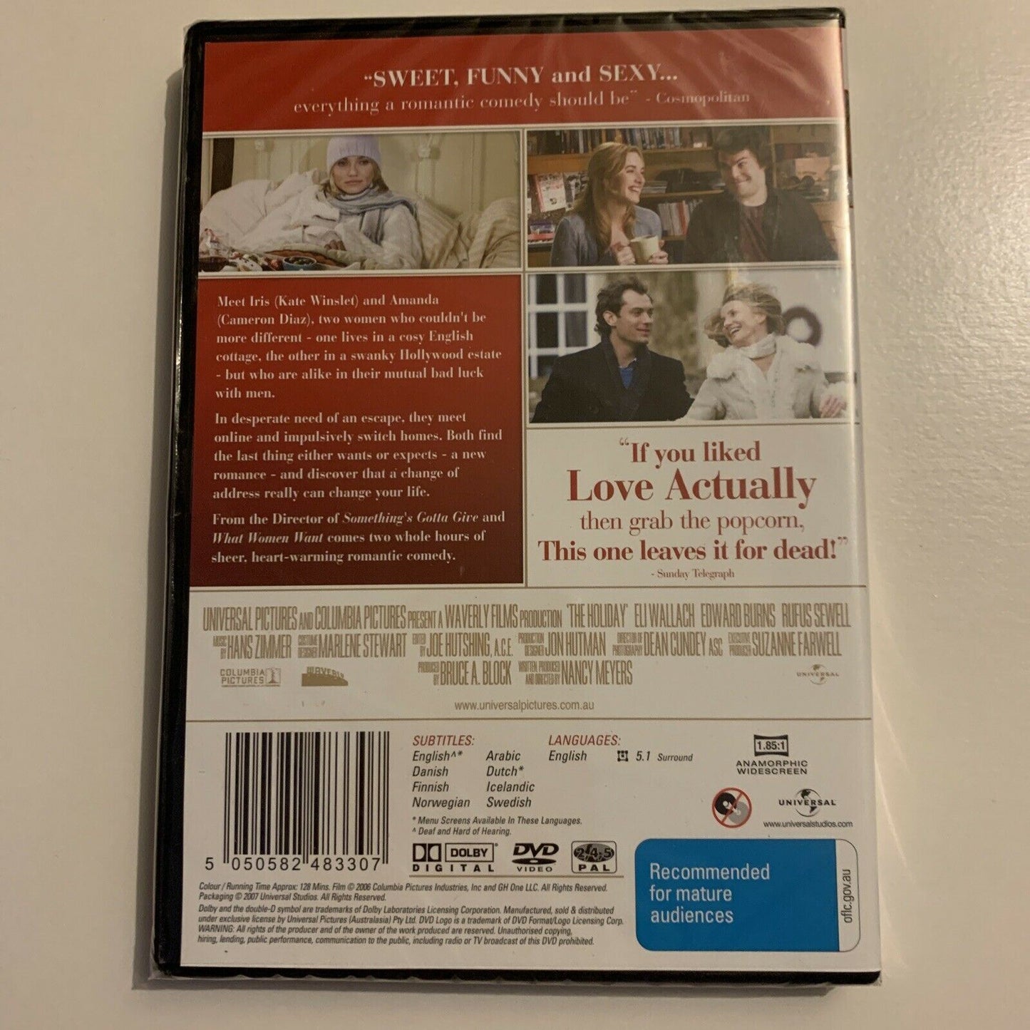 *New Sealed* The Holiday (DVD, 2007) Kate Winslet, Cameron Diaz. Region 4&2