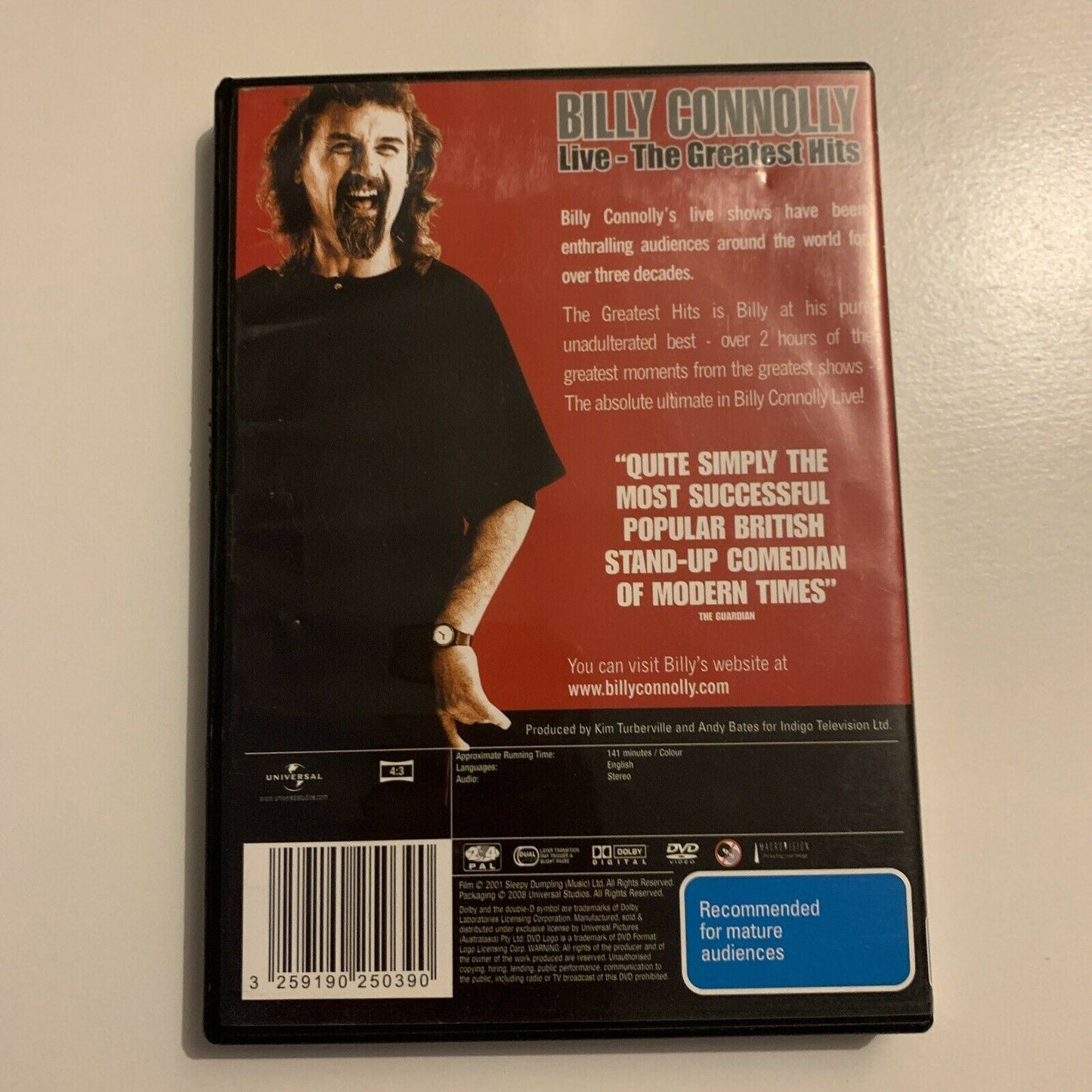 Billy Connolly - Greatest Hits Live (DVD, 2002) Region 4&2