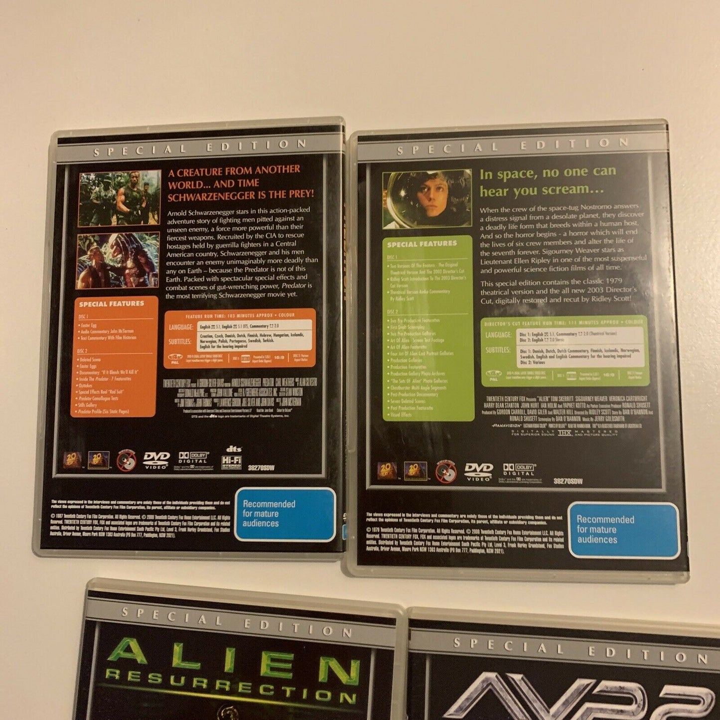 6x Predator & Aliens Movie Special Edition 12-Disc Region 4&2