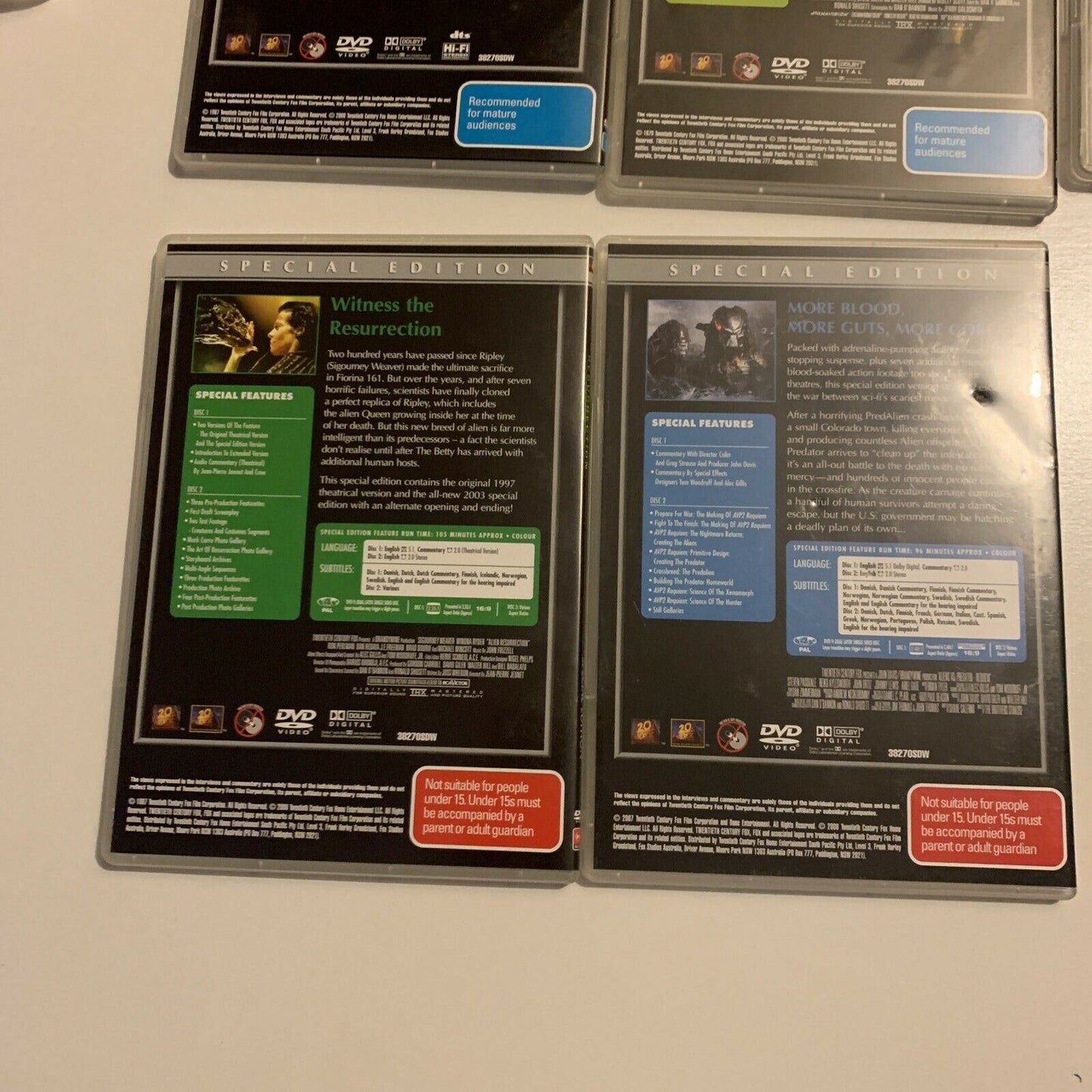 6x Predator & Aliens Movie Special Edition 12-Disc Region 4&2