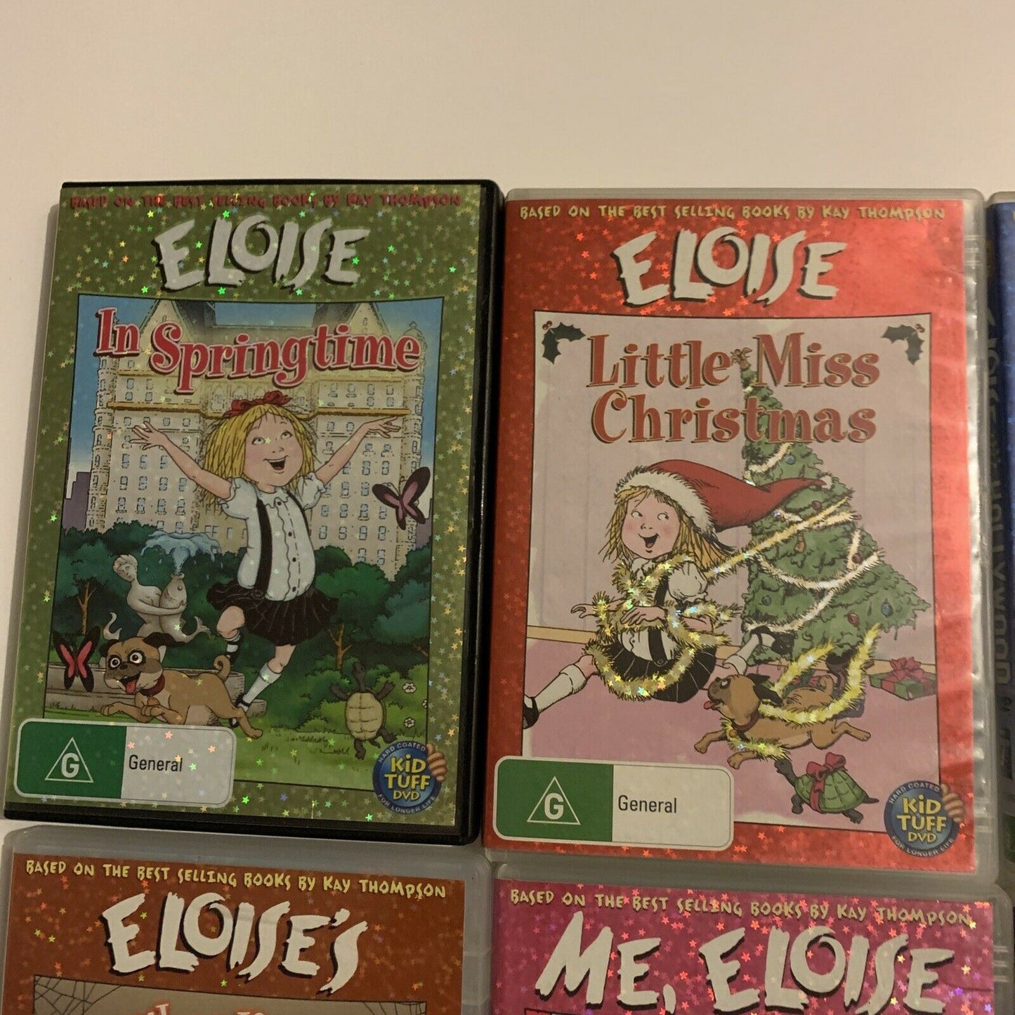 6x Eloise DVDs: Springtime / Hollywood / Halloween /Eloise / School / Christmas