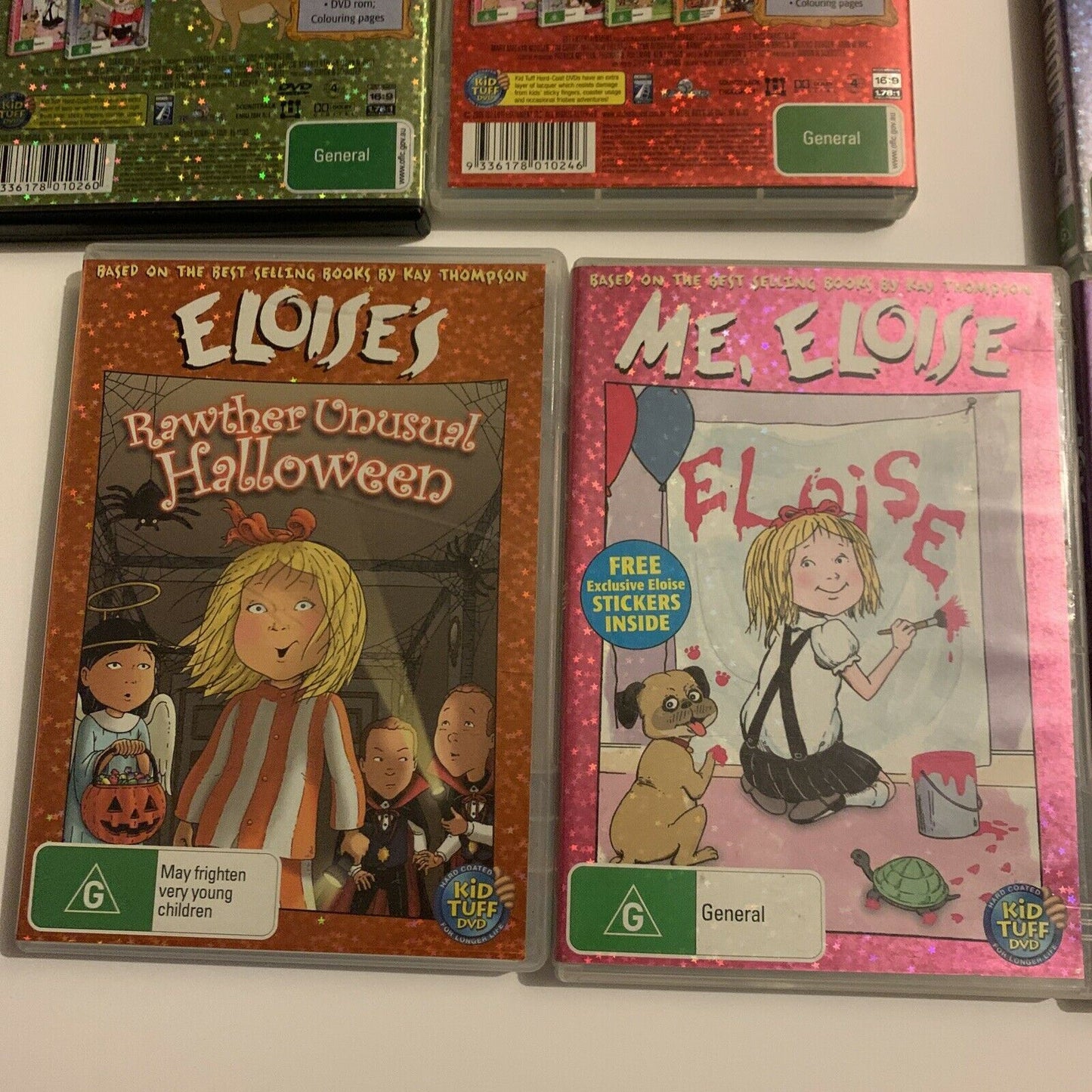 6x Eloise DVDs: Springtime / Hollywood / Halloween /Eloise / School / Christmas