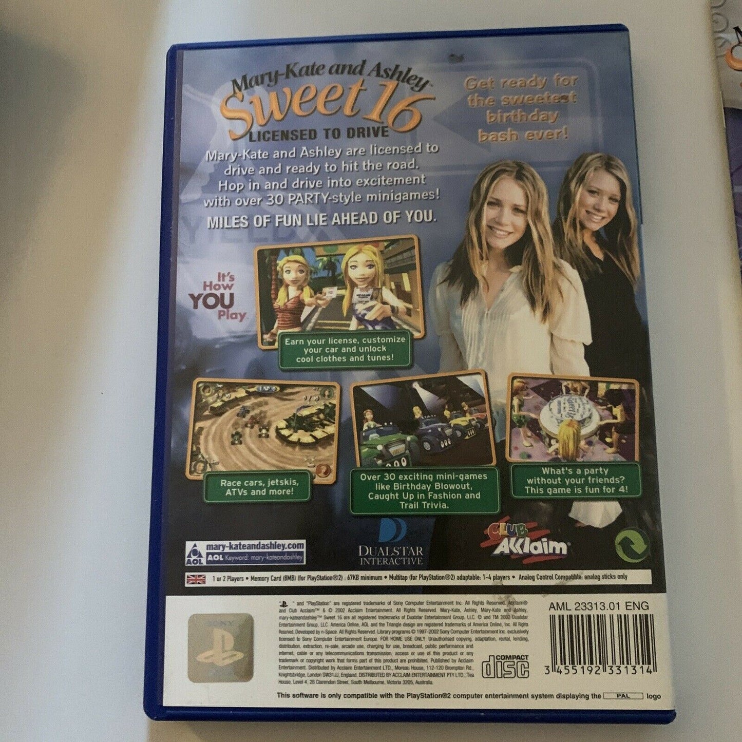 Mary Kate and Ashley Sweet 16 - Licensed To Drive PS2 PAL With Manual