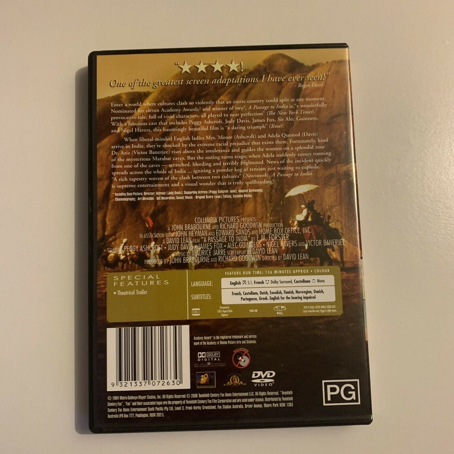 A Passage To India (DVD, 1984) Alec Guinness, Judy Davis Region 4&2