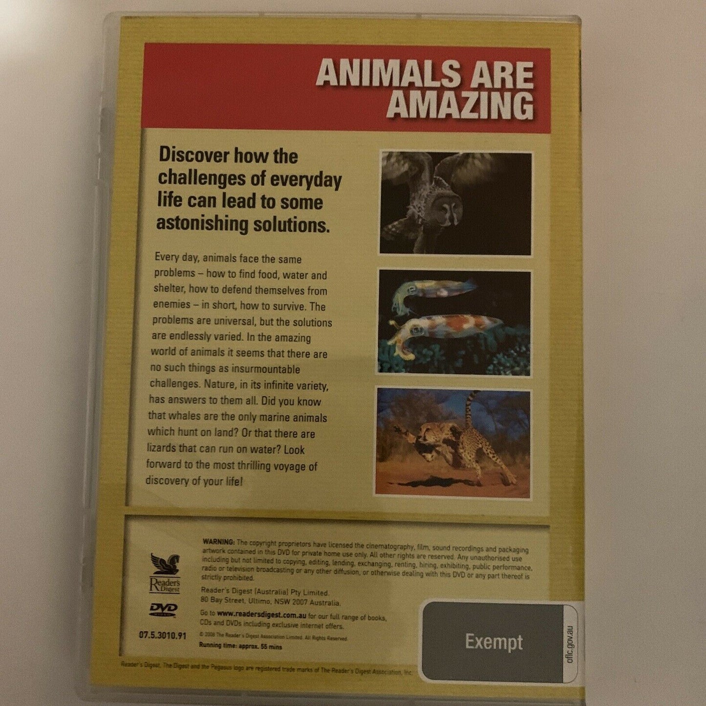 Animals Are Amazing - Secrets Of Survival (DVD, 2008) All Regions