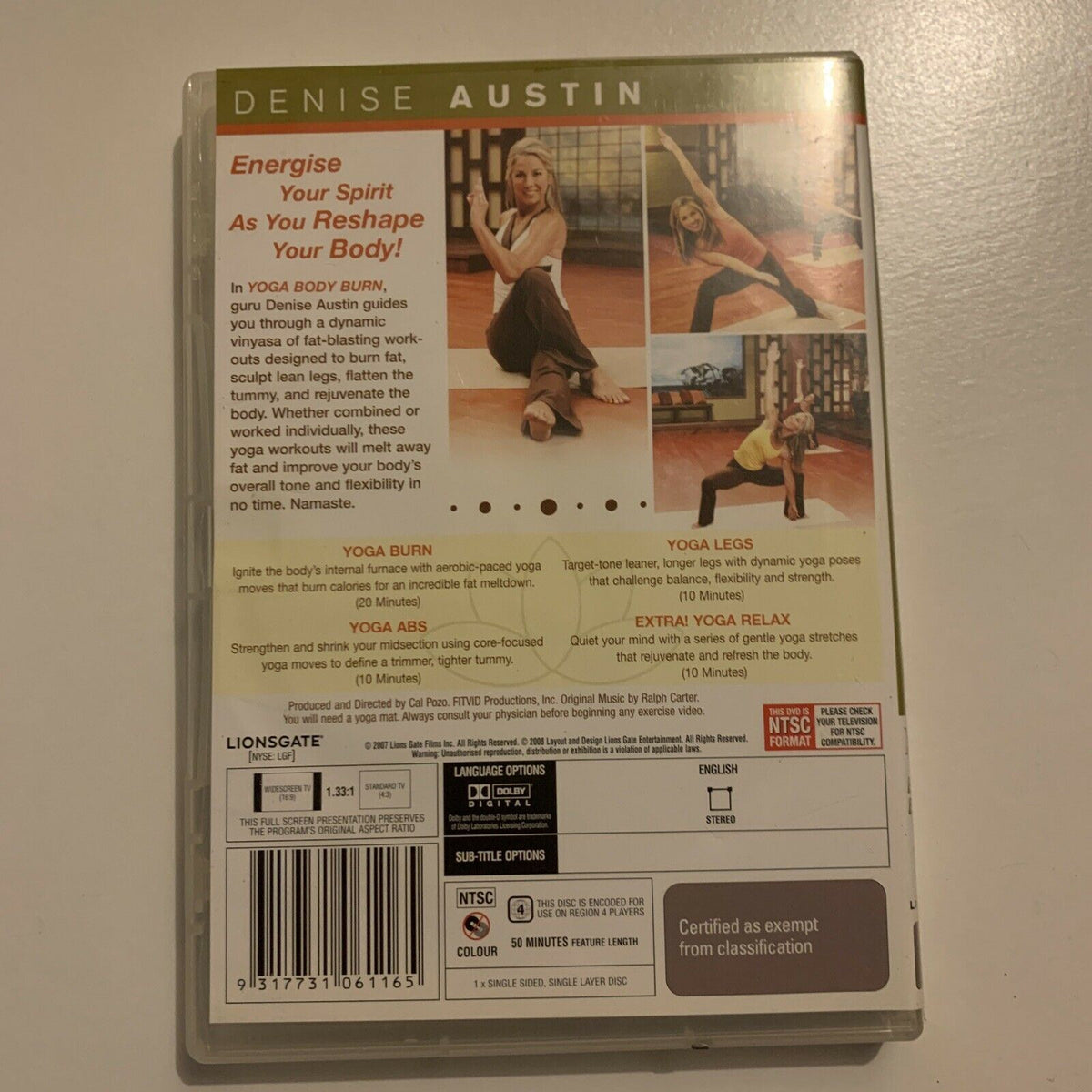 Denise Austin - Yoga Body Burn (DVD, 2007)