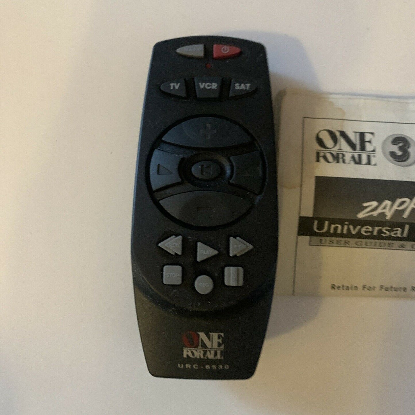 One For All Zapper Universal Remote Control 3 in 1 URC-6530 TV VCR
