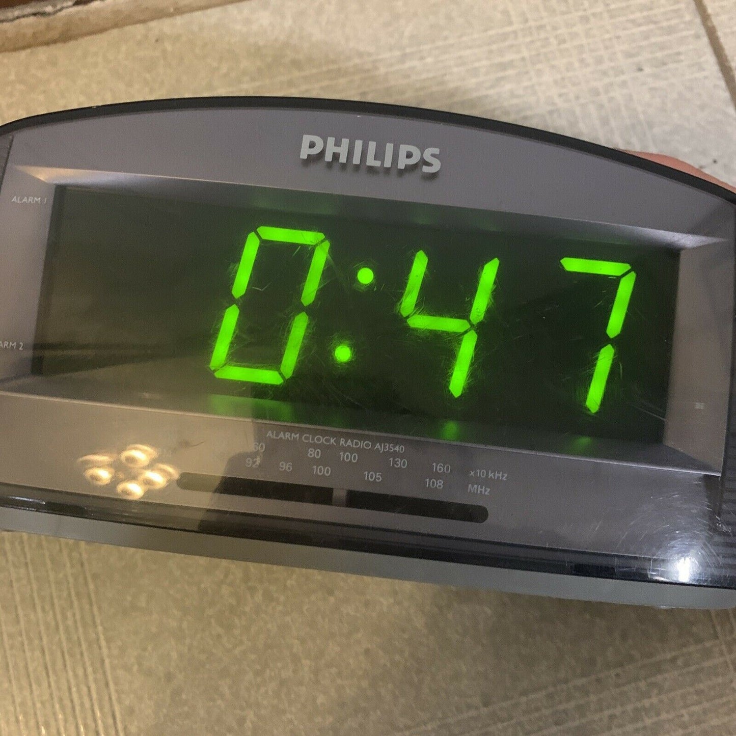 Philips AJ3540/79 Big LED Screen Alarm Clock Radio AM/FM