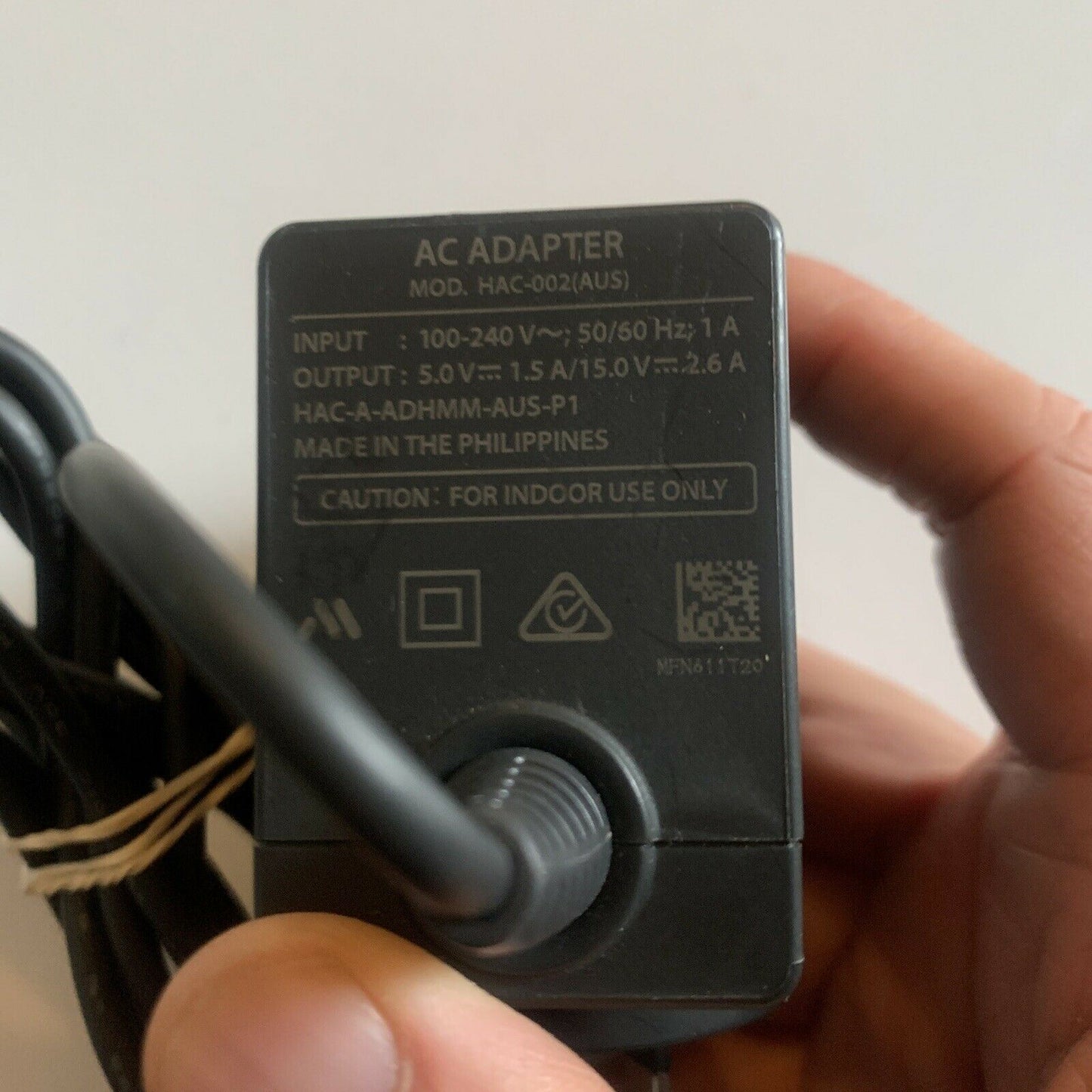 Genuine Nintendo Switch AC Adapter HAC-A-ADHMM-AUS-P1 15V 2.6A