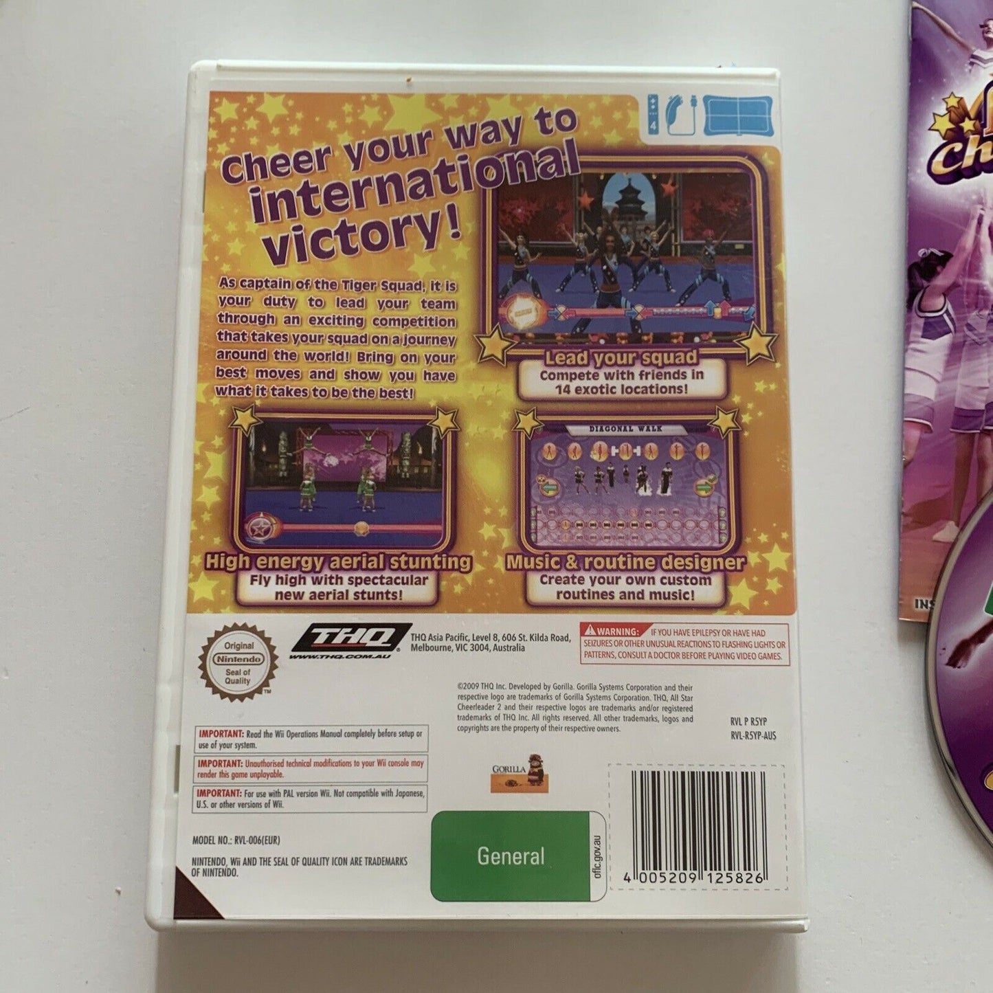 All Star Cheerleader 2 - Nintendo Wii With Manual PAL