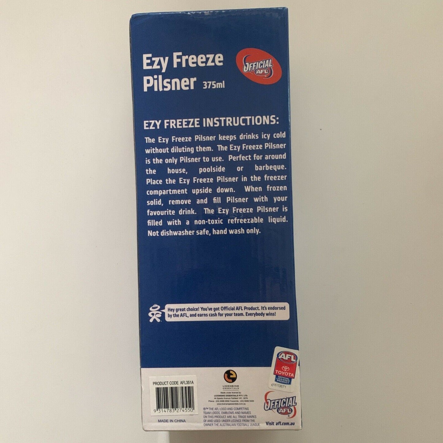 Adelaide Crows Ezy Freeze Pilsner Cup Drinkware - Official AFL Product