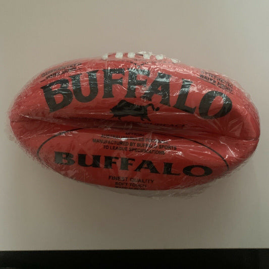 *New* Buffalo Brand Soft Touch PVC Midi Size 24cm Red Aussie Rules Football