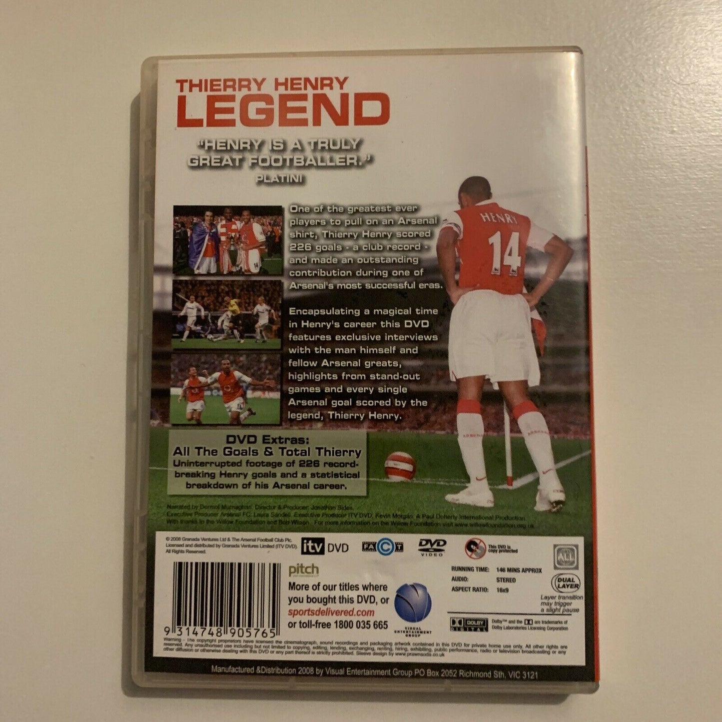 Thierry Henry: Legend (DVD, 2008) All Regions