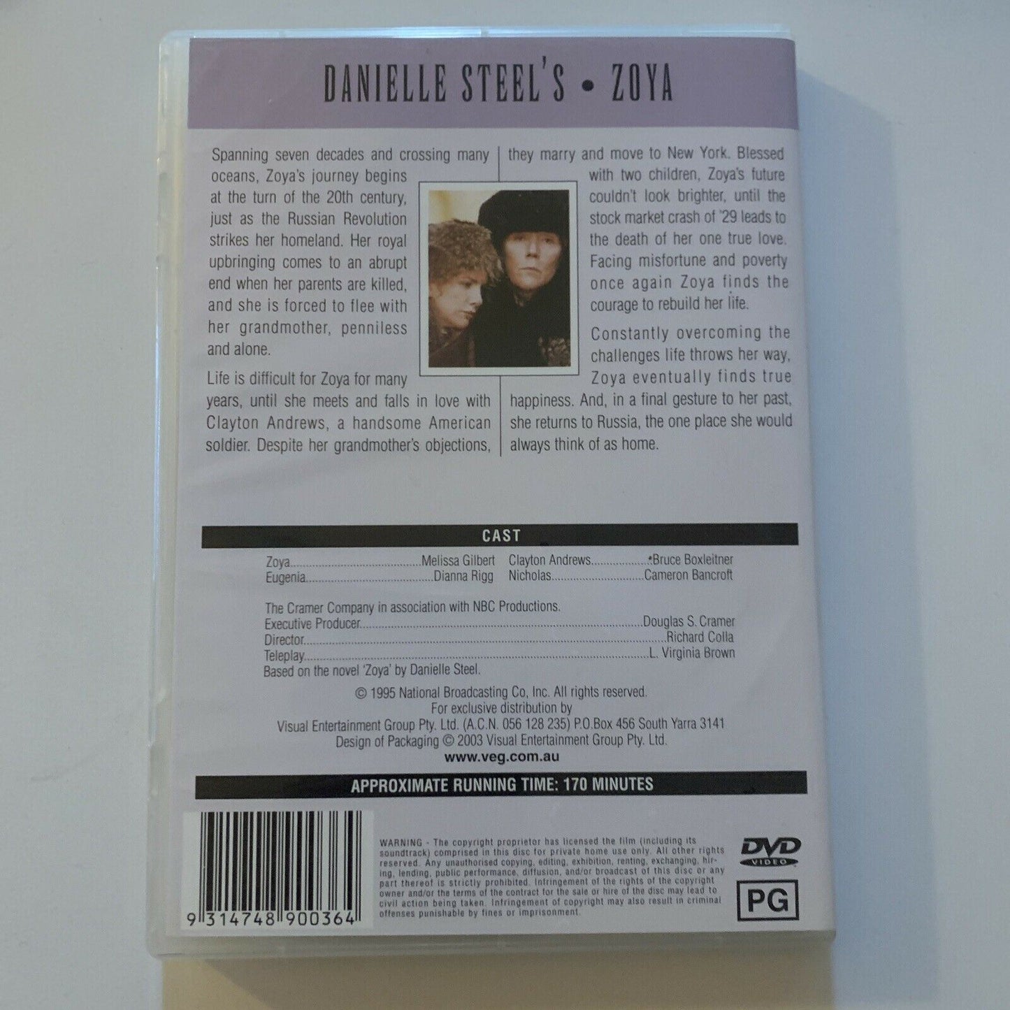 Danielle Steel's - Zoya (DVD, 1995) Melissa Gilbert, Bruce Boxleitner All Region