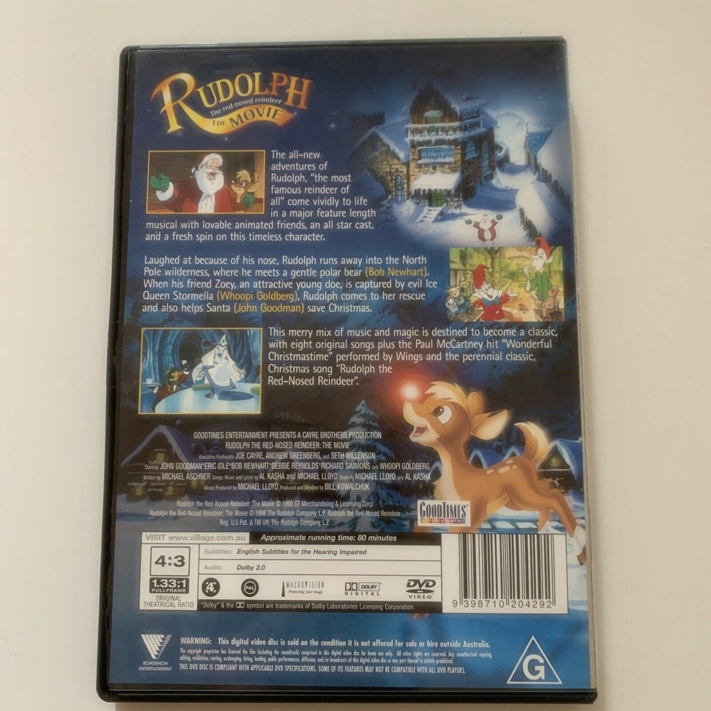 Rudolph The Red Nosed Reindeer - The Movie (DVD, 2002) Region 4