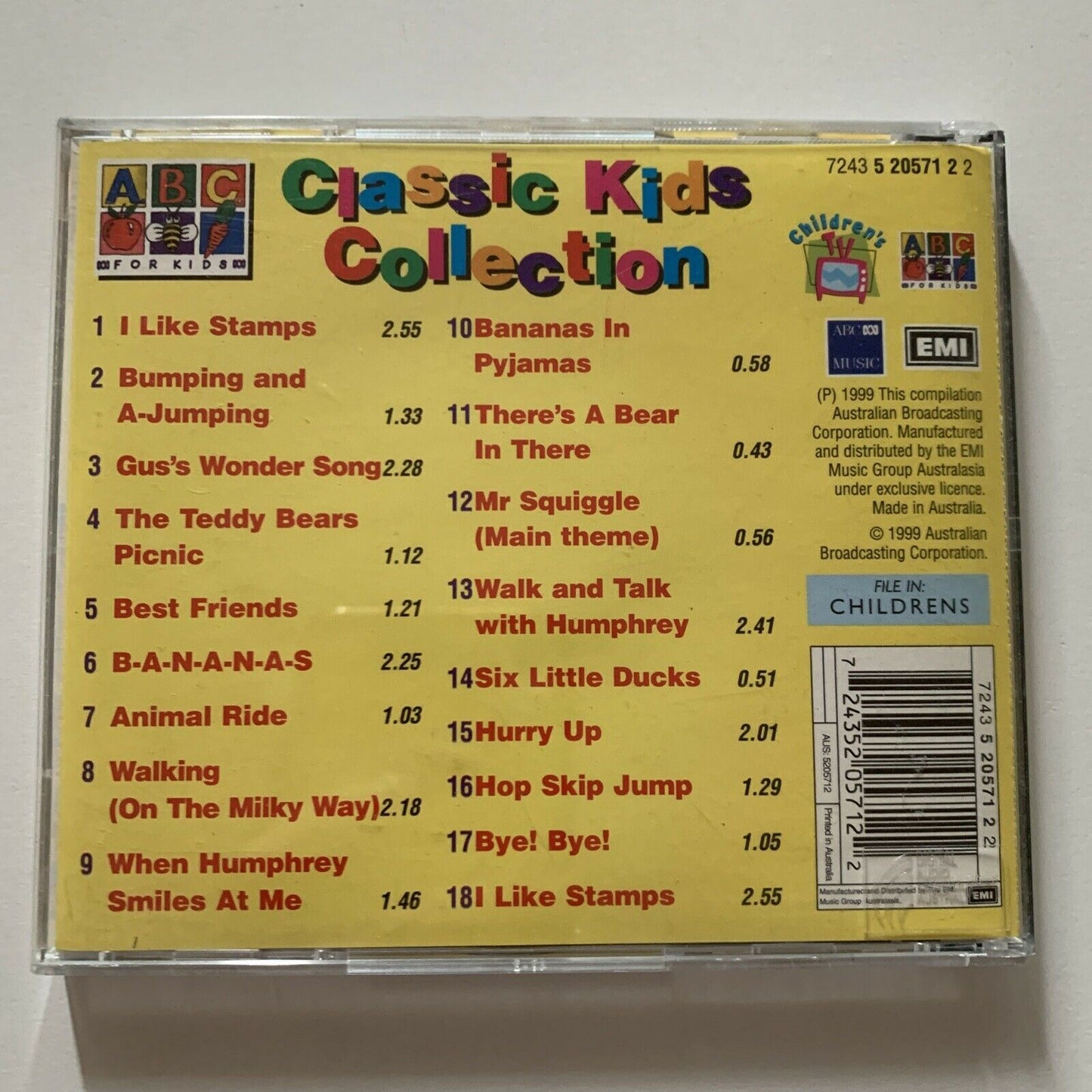 ABC For Kids - Classic Kids Collection (CD, 1999) Bananas In Pyjamas