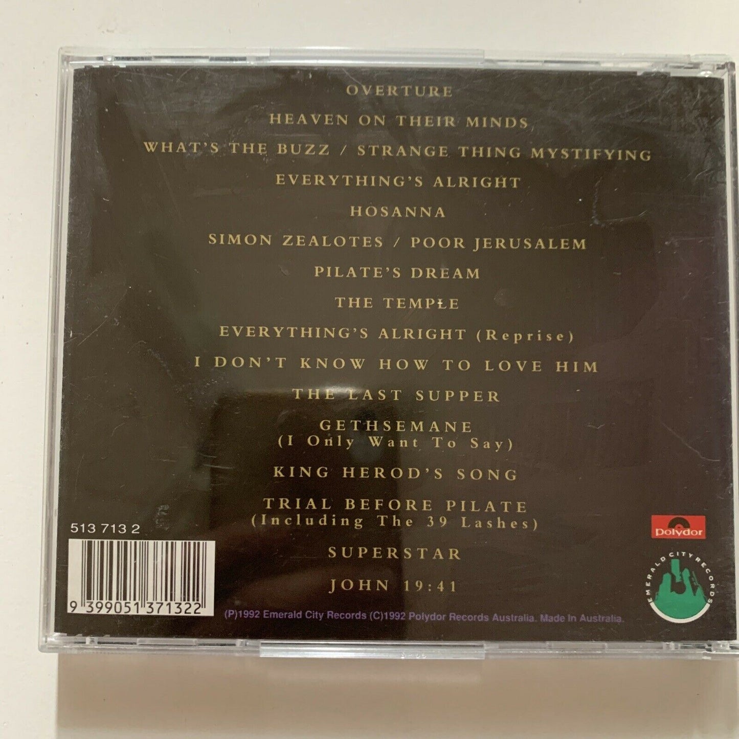 Jesus Christ Superstar the Album CD - 1992 Australian Cast Recording Highlights!