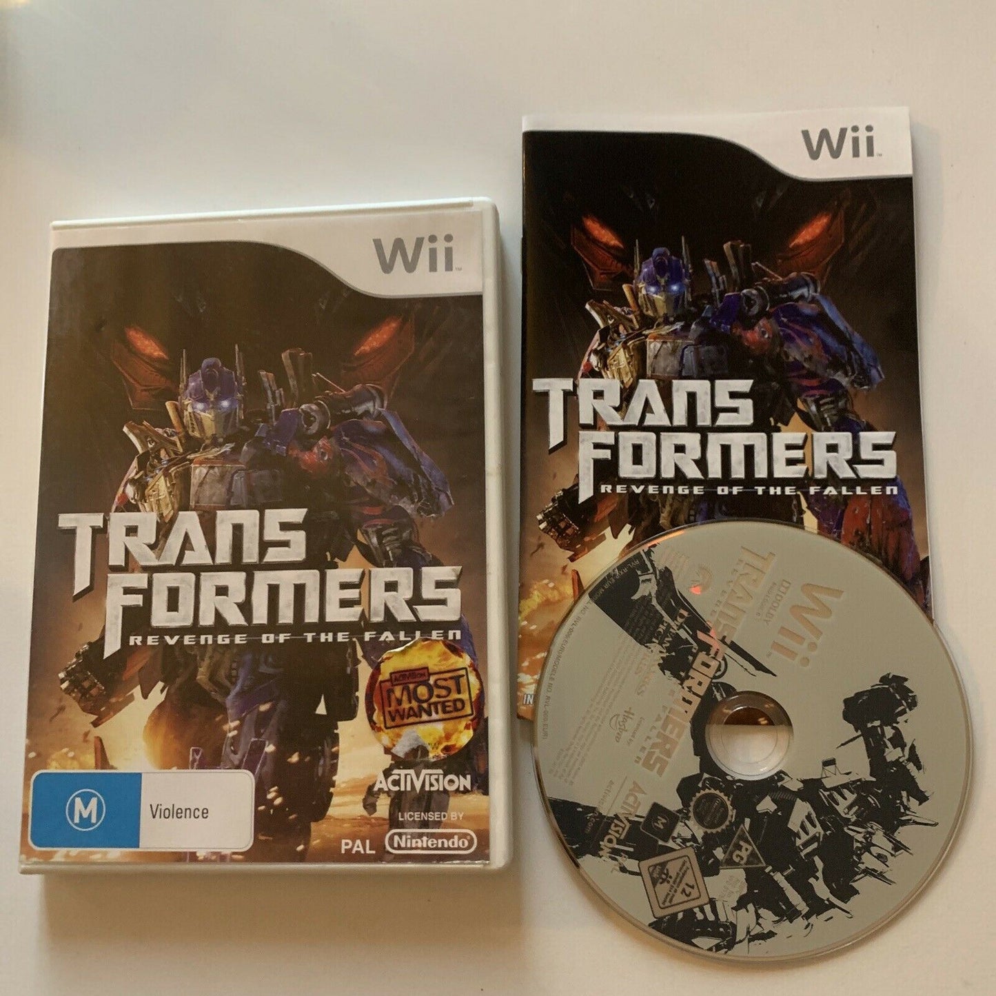 Transformers - Revenge Of The Fallen Nintendo Wii Complete With Manual PAL