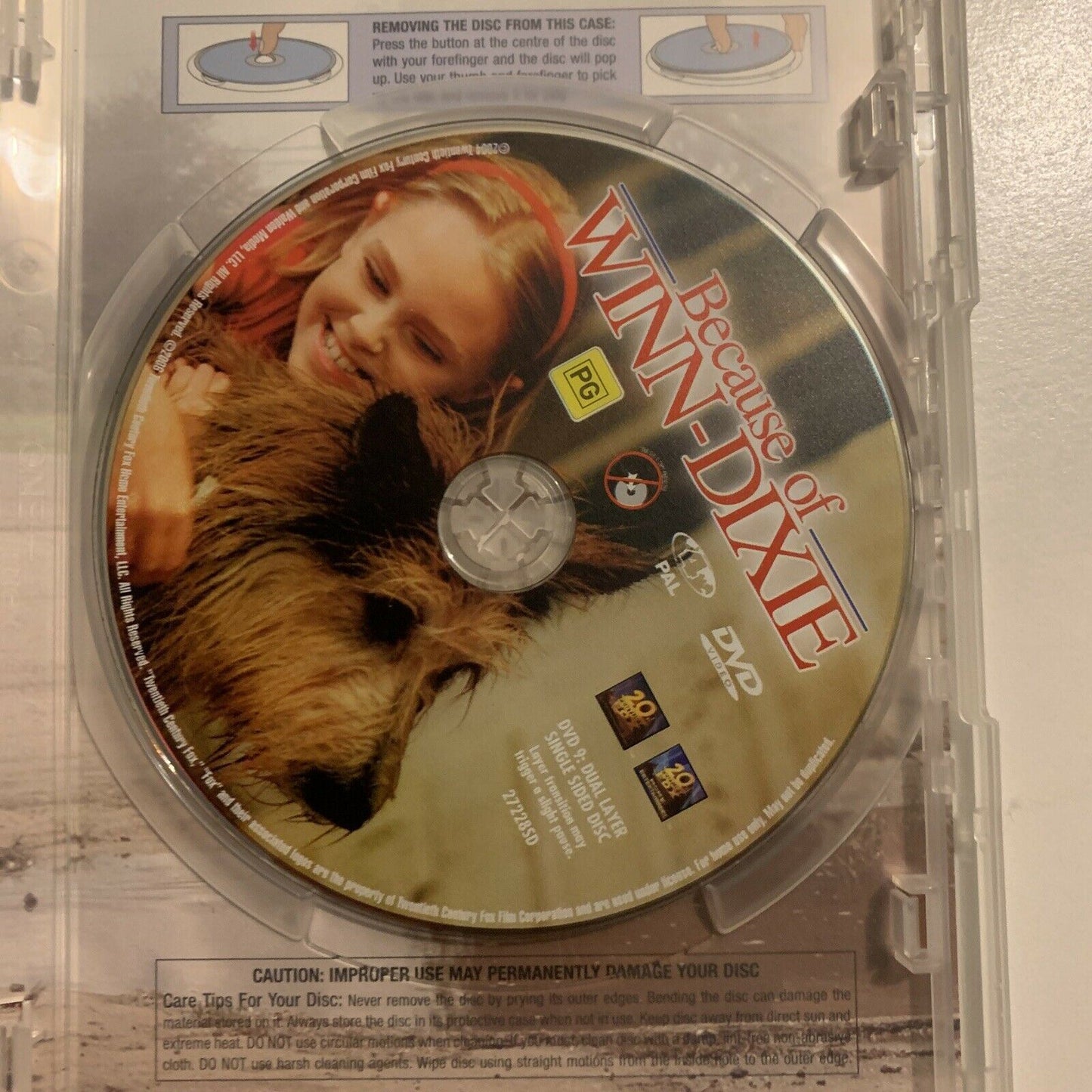 Because Of Winn-Dixie (DVD, 2005)  AnnaSophia Robb,  Jeff Daniels. Region 4&2