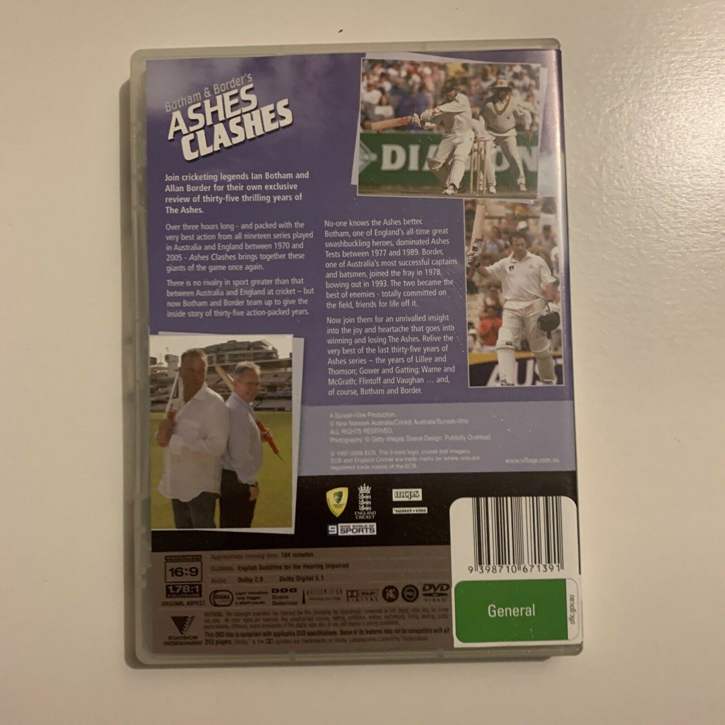 Botham & Border's: Ashes Clashes (DVD, 2006) Ian Botham, Allan Border Region4