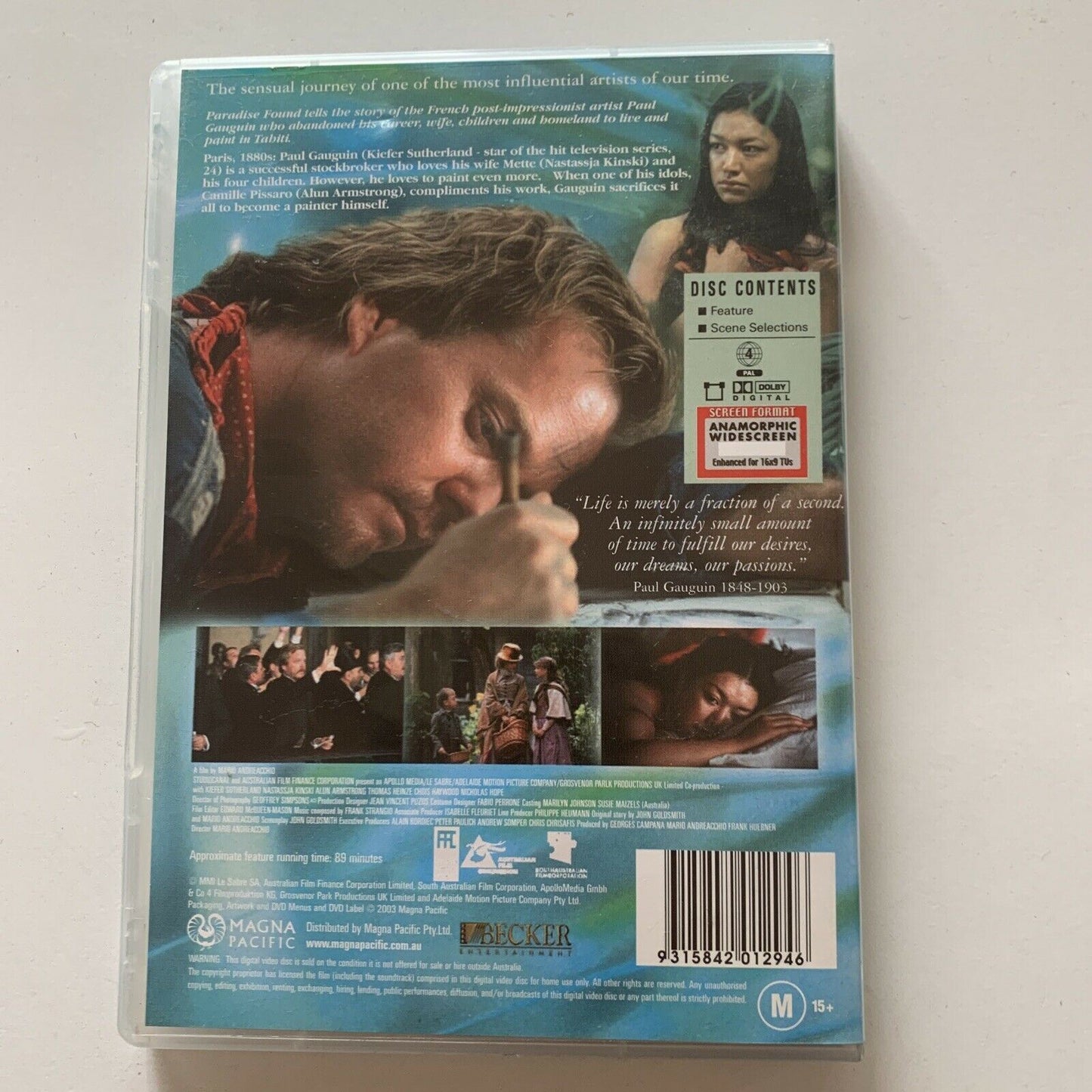 Paradise Found (DVD, 2001) Kiefer Sutherland, Natassja Kinski. Region 4