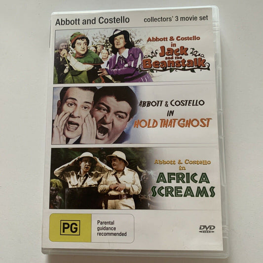 Abbott And Costello DVD: Jack & The Beanstalk / Hold That Ghost / Africa Screams