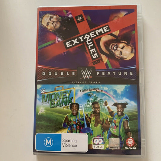 WWE - Extreme Rules / Money In The Bank 2017 (DVD, 2017, 2-Disc) Region 4