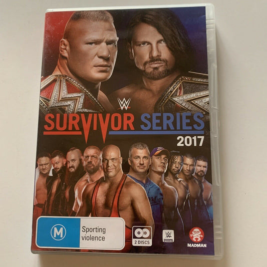 WWE - Survivor Series 2017 (DVD, 2018, 2-Disc) AJ Styles, Brock Lesnar Region 4