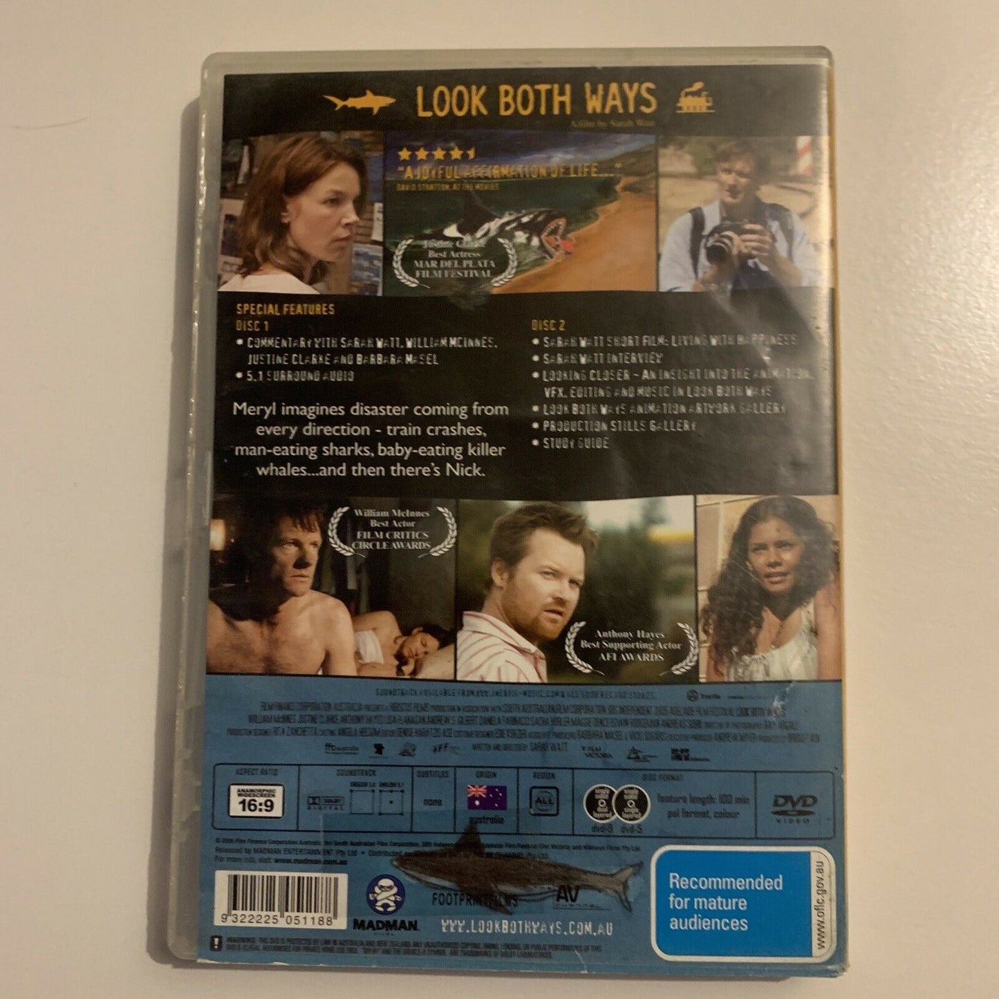 Look Both Ways (DVD, 2005, 2-Disc) William McInnes, Justine Clarke All Regions