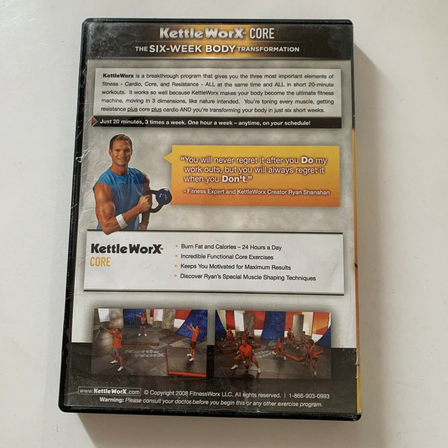 KettleWorx Core - 6 Week Body Transformation (DVD, 2008) All Regions