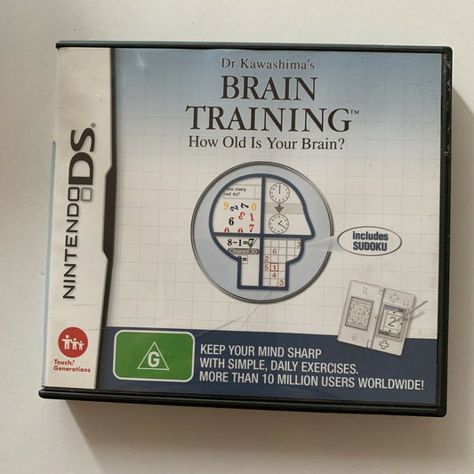 Dr Kawashimas Brain Training How Old is Your Brain - Nintendo DS Sudoku & Manual