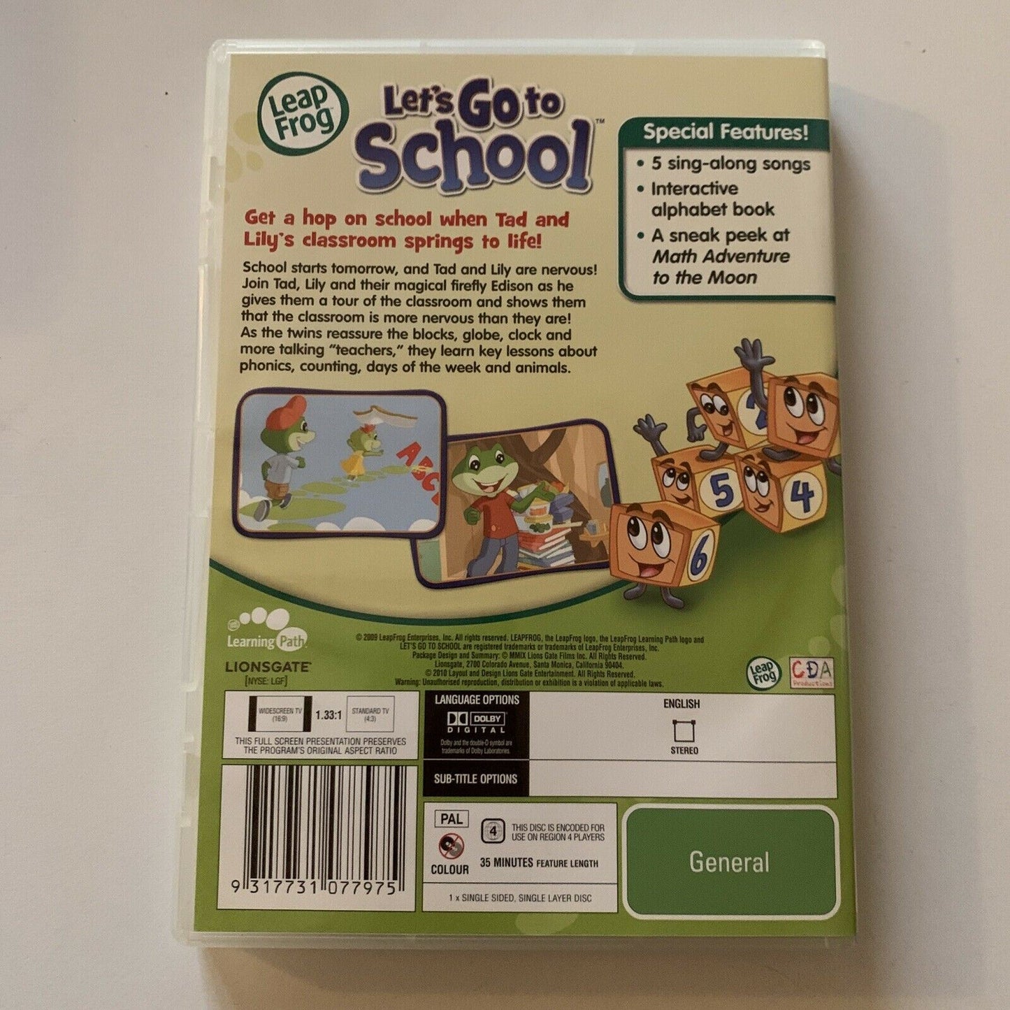 Leap Frog: Let's Go To School - Preschool Skills (DVD, 2009) Region 4