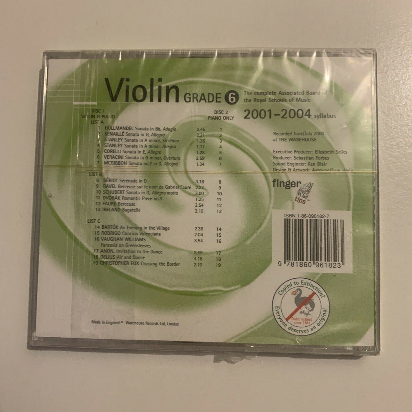 *Sealed* Associated Board Royal Schools Of Music: Violin Grade 6 2001-04