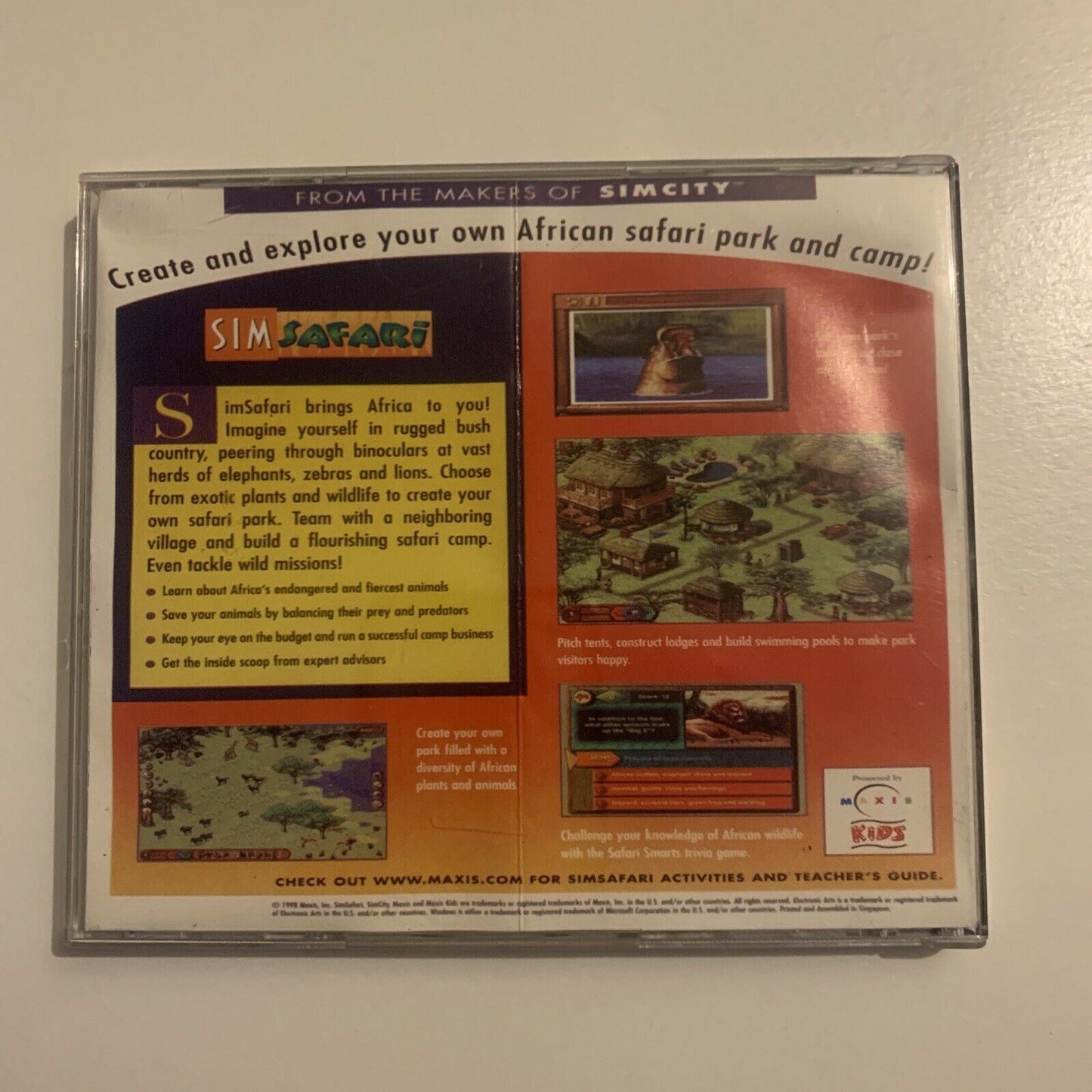 Sim Safari PC CDROM 1998 Simulation Game from Maxis